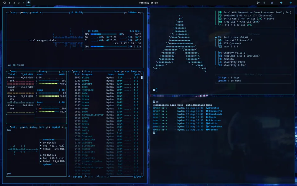 Azure Glow screenshot as published by Hydradevx