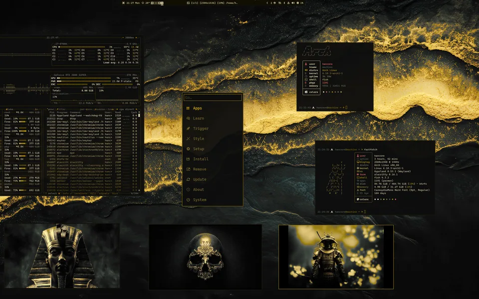 Blackgold screenshot as published by HANCORE-linux