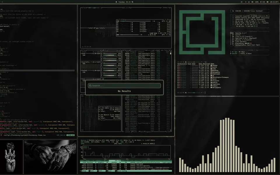 Blackmoney screenshot as published by HANCORE-linux