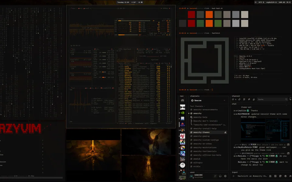 Demon screenshot as published by HANCORE-linux