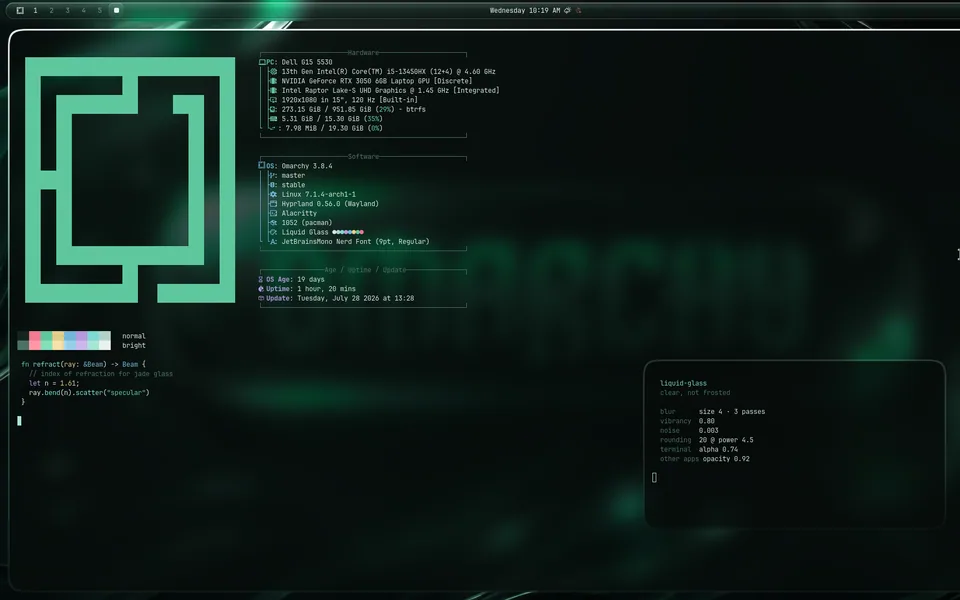 Liquid Glass screenshot as published by Jitheswar