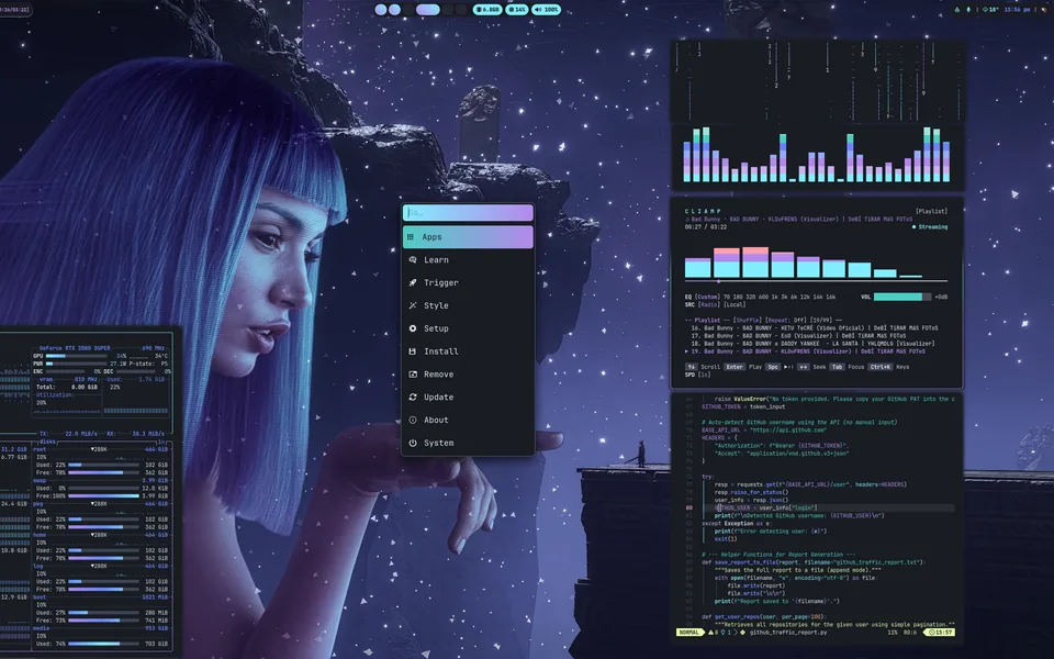 Moodpeak screenshot as published by HANCORE-linux