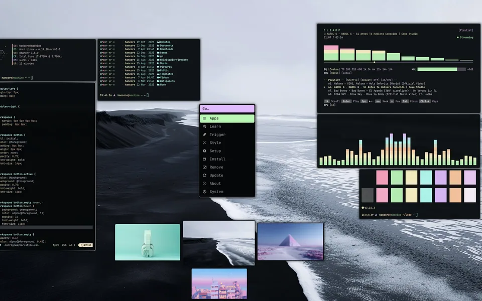 Saga screenshot as published by HANCORE-linux