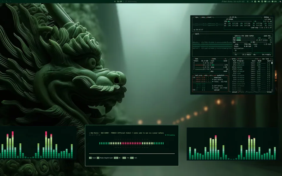 Shadesofjade screenshot as published by HANCORE-linux