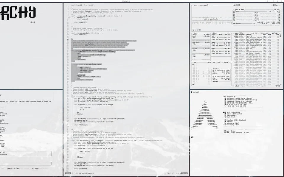 Snow screenshot as published by bjarneo