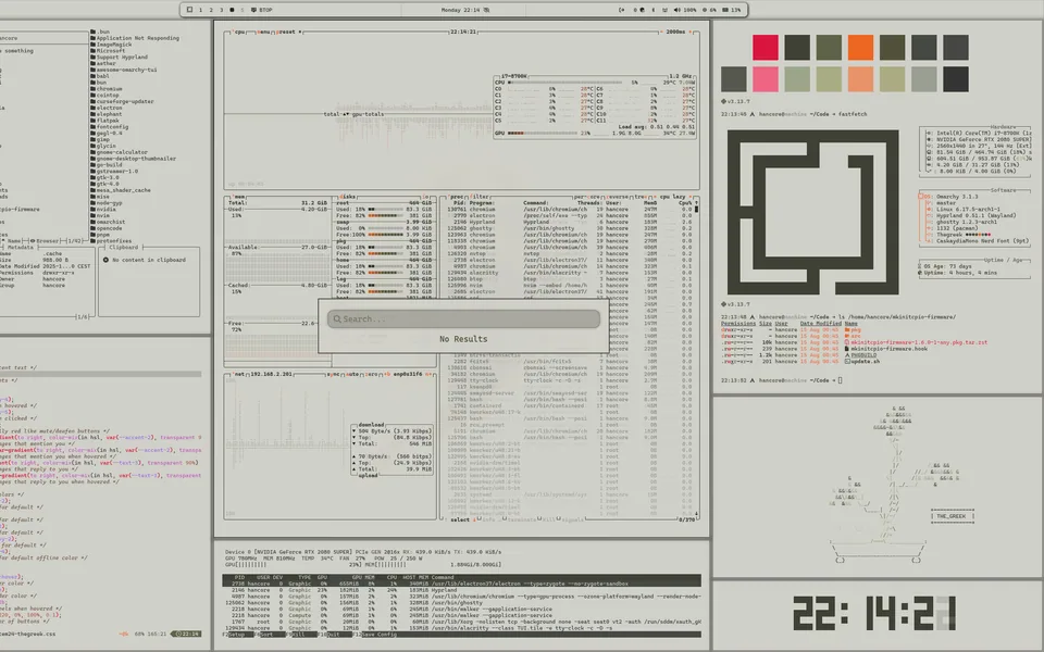Thegreek screenshot as published by HANCORE-linux